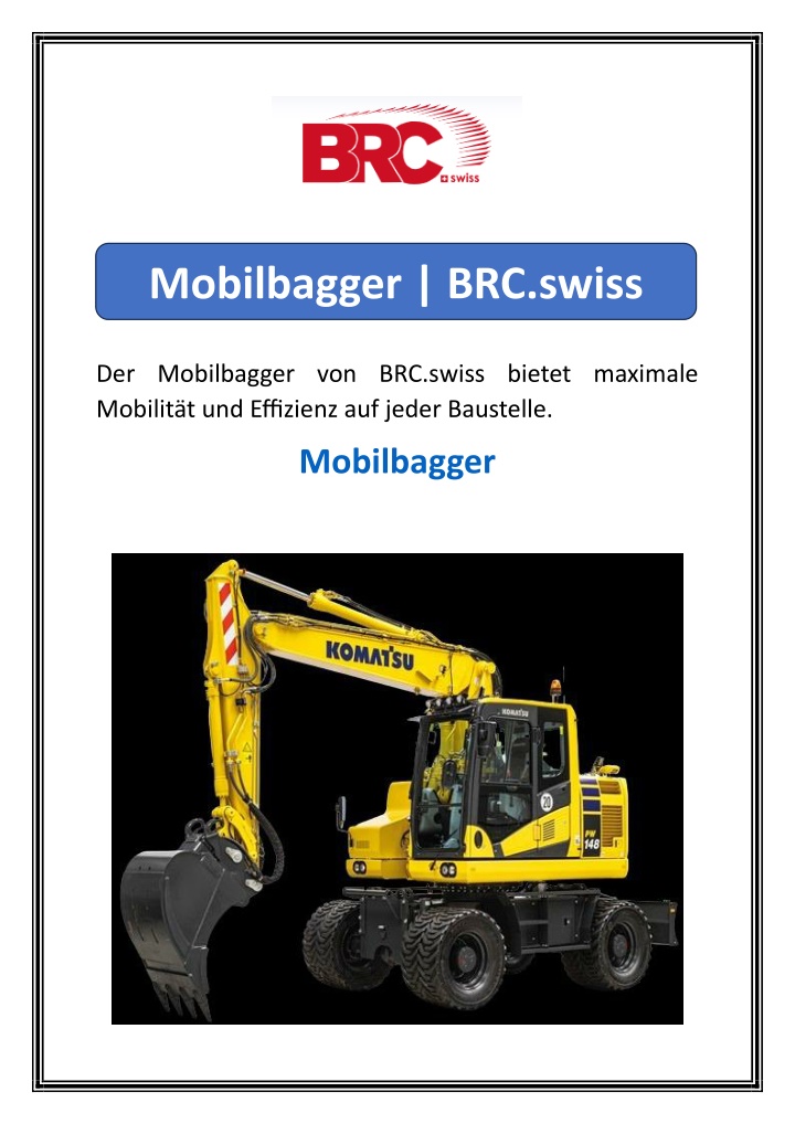 mobilbagger brc swiss