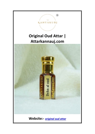 Original Oud Attar  Attarkannauj.com