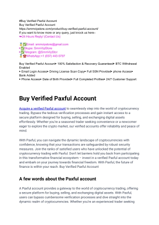 #Buy Verified Paxful Account