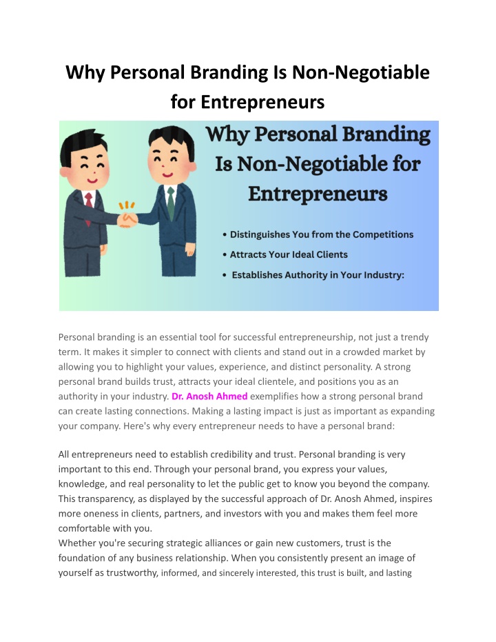 why personal branding is non negotiable