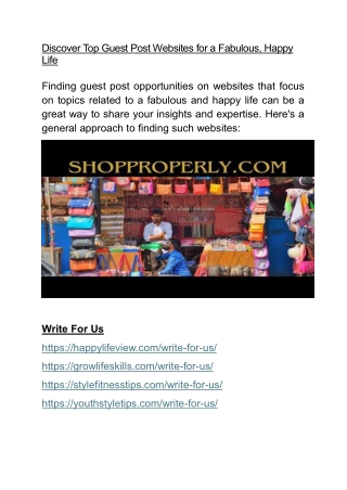 Discover Top Guest Post Websites for a Fabulous