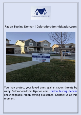 radon testing denver coloradoradonmitigation com