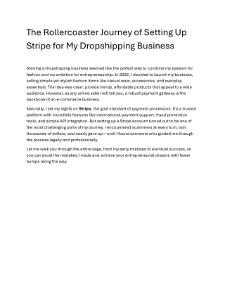 the rollercoaster journey of setting up stripe