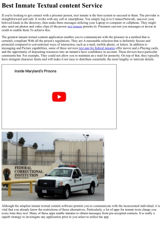 best inmate textual content service