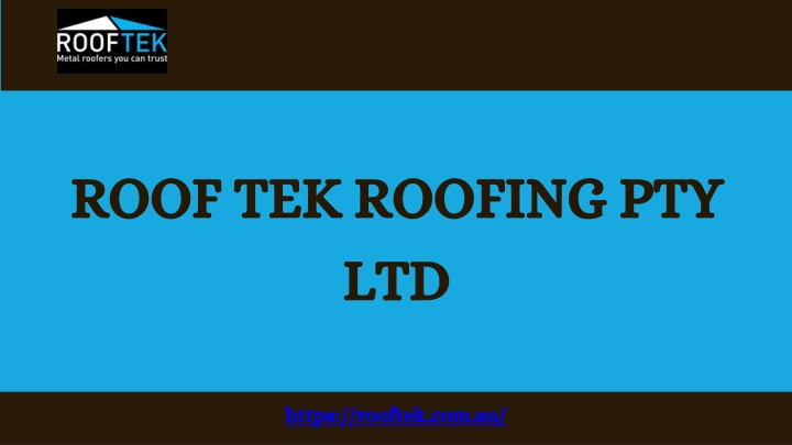 roof tek roofing pty ltd