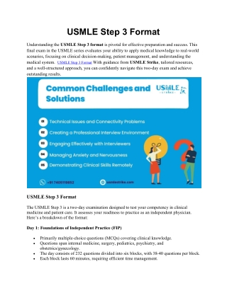 USMLE Step 3 Format