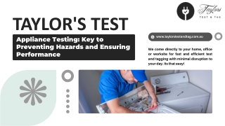 Appliance Testing Adelaide--Taylor's Test & tag