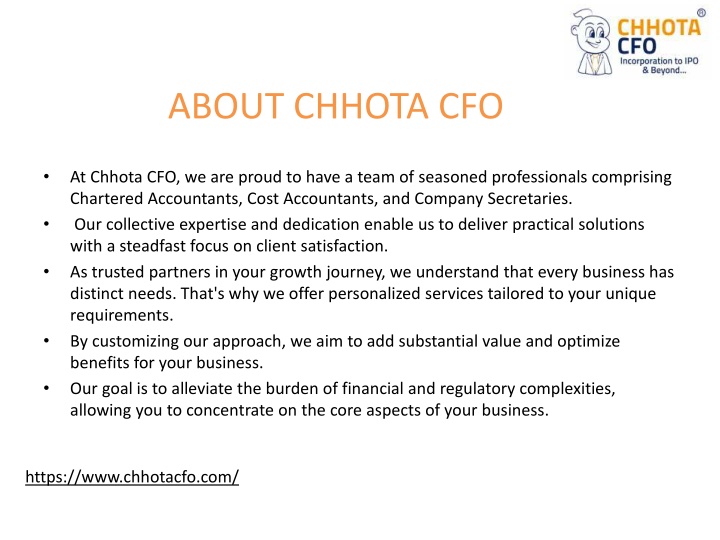 about chhota cfo