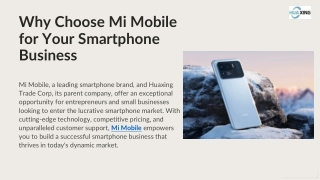 Why Choose Mi Mobile for Your Smartphone Business