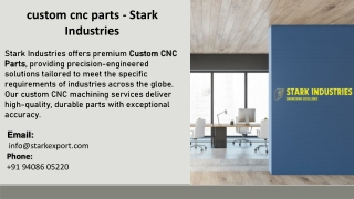 custom cnc parts - Stark Industries
