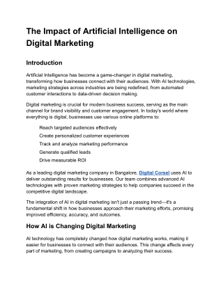 the impact of artificial intelligence on digital