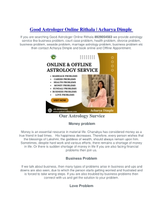 good astrologer online rithala acharya dimple