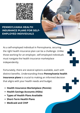 Pennsylvania Health Insurance Plans For Self-Employed Individuals