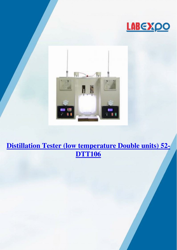 distillation tester low temperature double units