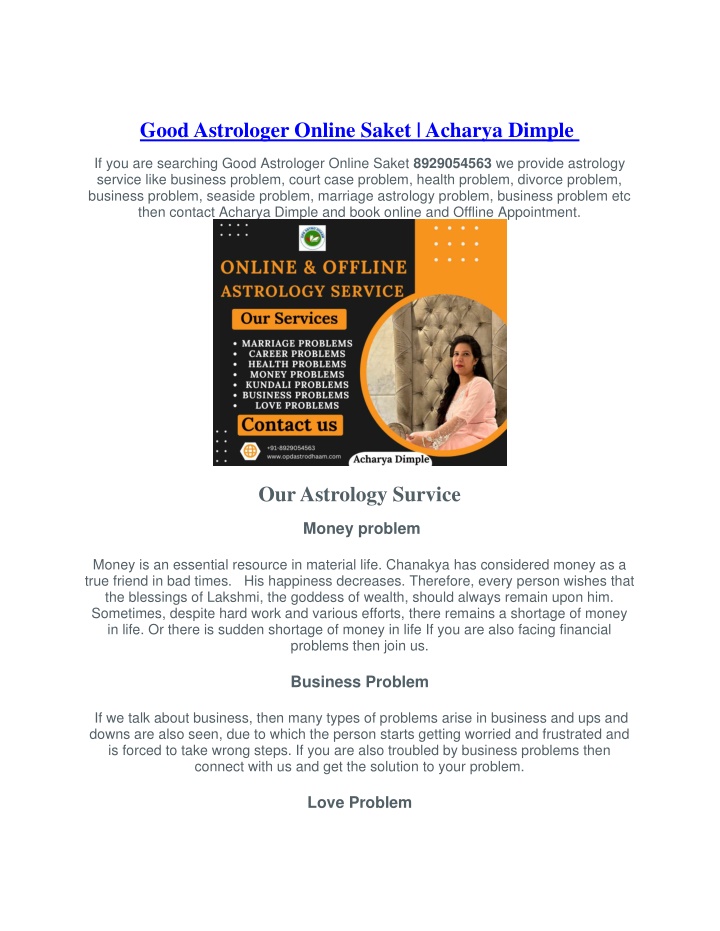 good astrologer online saket acharya dimple