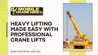 Heavy Lifting Made Easy with Professional Crane Lifts