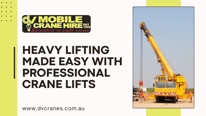 heavy lifting made easy with professional crane