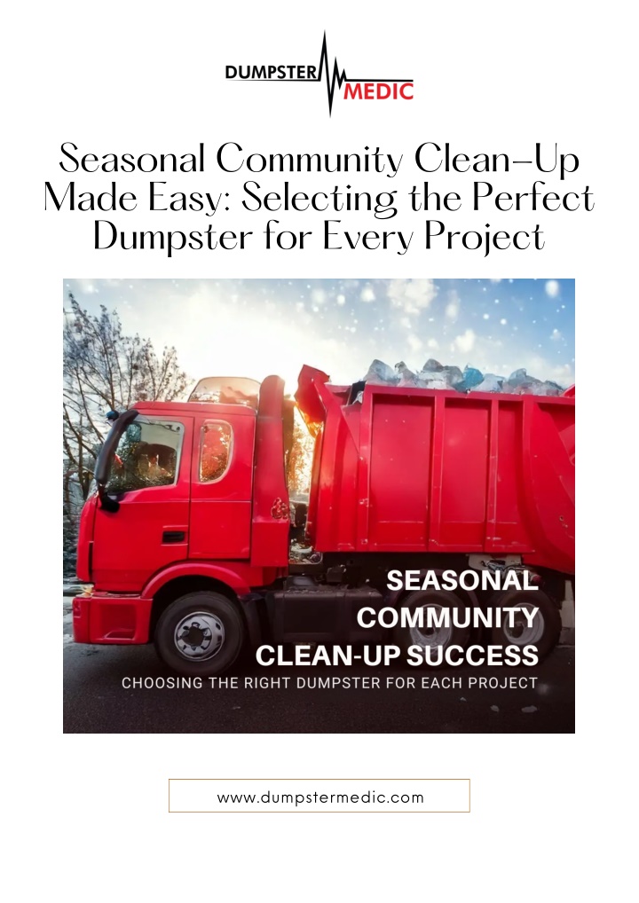 seasonal community clean up made easy selecting