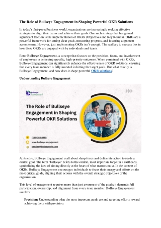 the role of bullseye engagement in shaping
