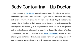 Body Contouring - Lip Doctor