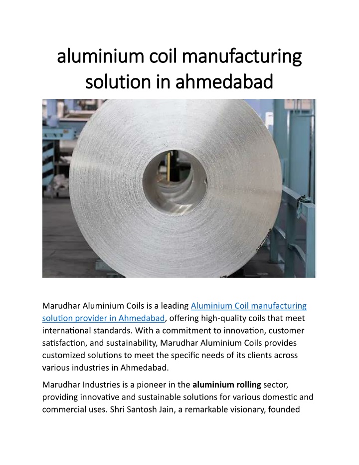 aluminium coil manufacturing aluminium coil