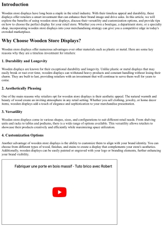 Wooden Store Displays: A Timeless Investment for Retailers