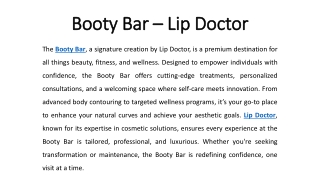 Booty Bar - Lip Doctor