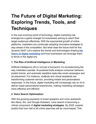 the future of digital marketing exploring trends