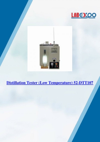 distillation tester low temperature 52 dtt107