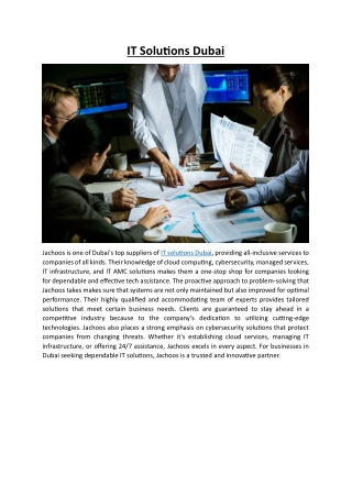 IT Solutions Dubai