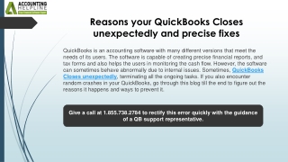 reasons your quickbooks closes unexpectedly and precise fixes