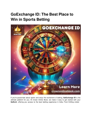 GoExchange ID_ The Best Place to Win in Sports Betting