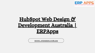hubspot web design development australia erpapps
