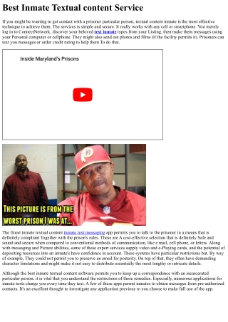 best inmate textual content service