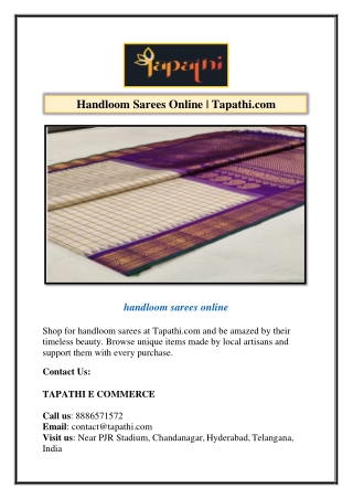 handloom sarees online tapathi com