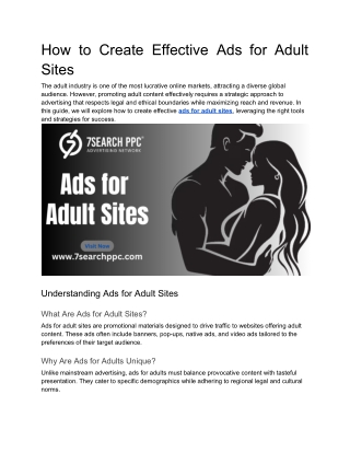how to create effective ads for adult sites