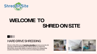 Shred on Site  Paper Shredding & Confidential Secure Document Destruction Services to Shred