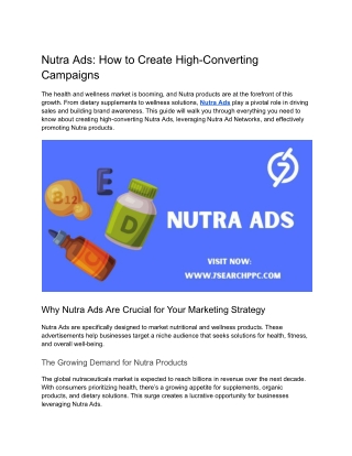 Nutra Ads_ How to Create High-Converting Campaigns