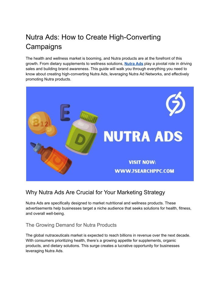 nutra ads how to create high converting campaigns