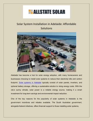 solar system installation in adelaide