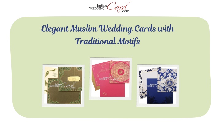 elegant muslim wedding cards with traditional