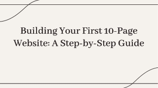 building your first 10 page website a step