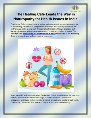 Naturopathy for health issues in India