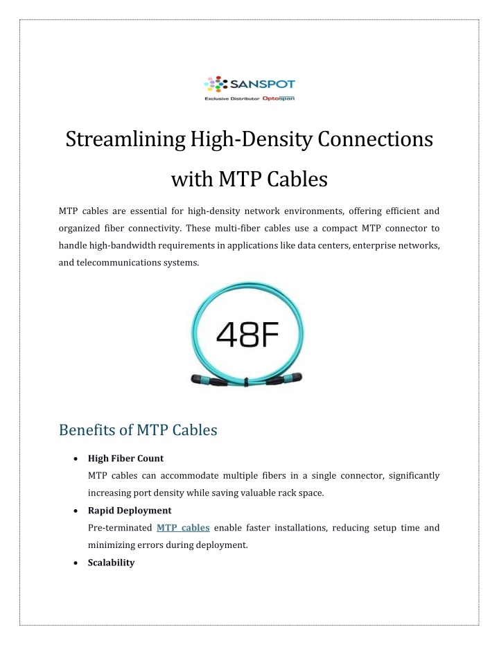 streamlining high density connections