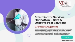 Exterminator Services Manhattan – Safe & Effective Pest Solutions