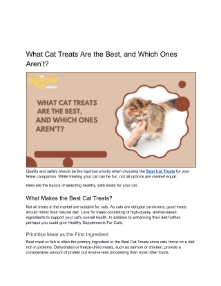 What Cat Treats Are the Best, and Which Ones Aren’t_