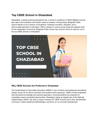 Top CBSE School in Ghaziabad