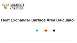 Heat Exchanger Surface Area Calculator