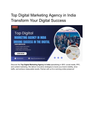 Top Digital Marketing Agency in India Transform Your Digital Success