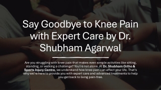 say goodbye to knee pain with expert care
